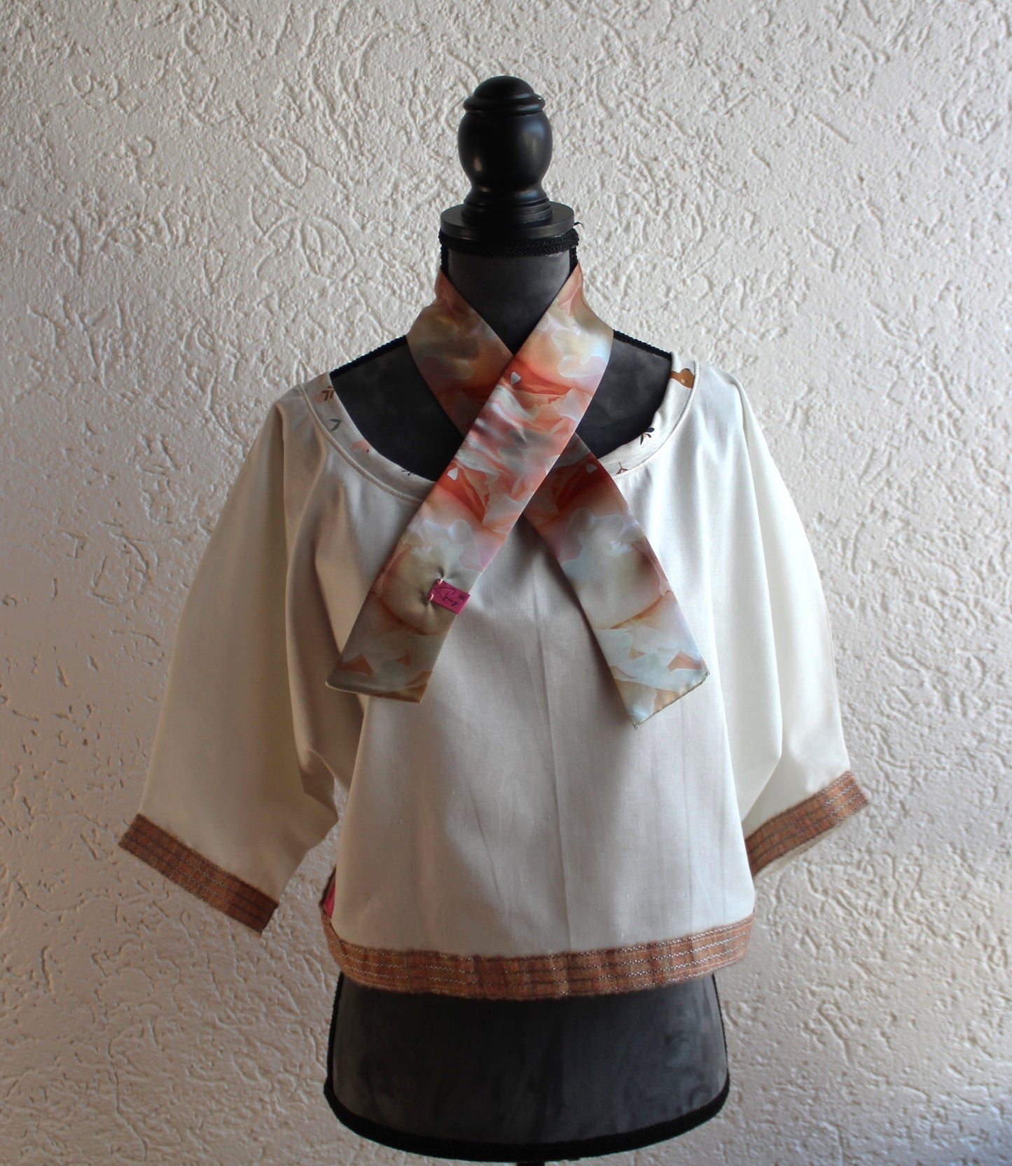 Crop Top with Skinny Scarf in Set