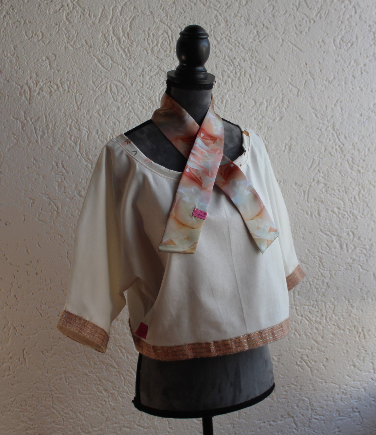 Crop Top with Skinny Scarf in Set